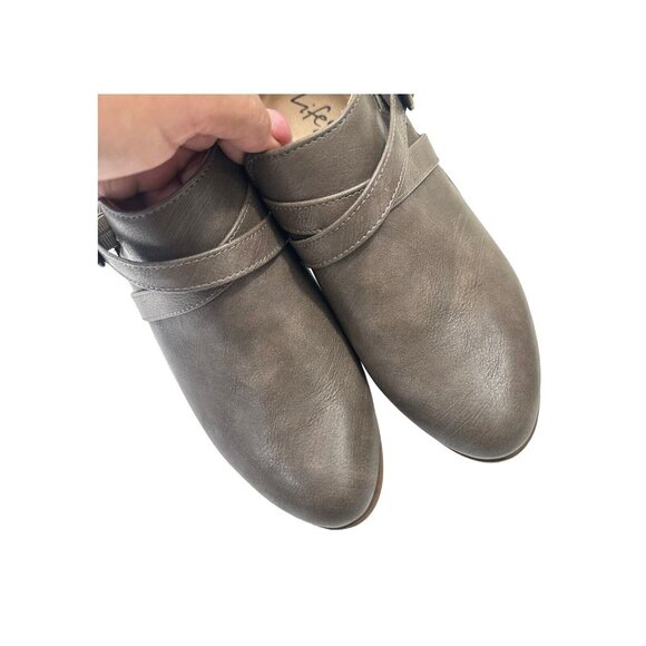 LifeStride Velocity 2.0 Adley Womens Taupe Faux Leather Ankle Booties SZ 6.5M - Picture 11 of 12